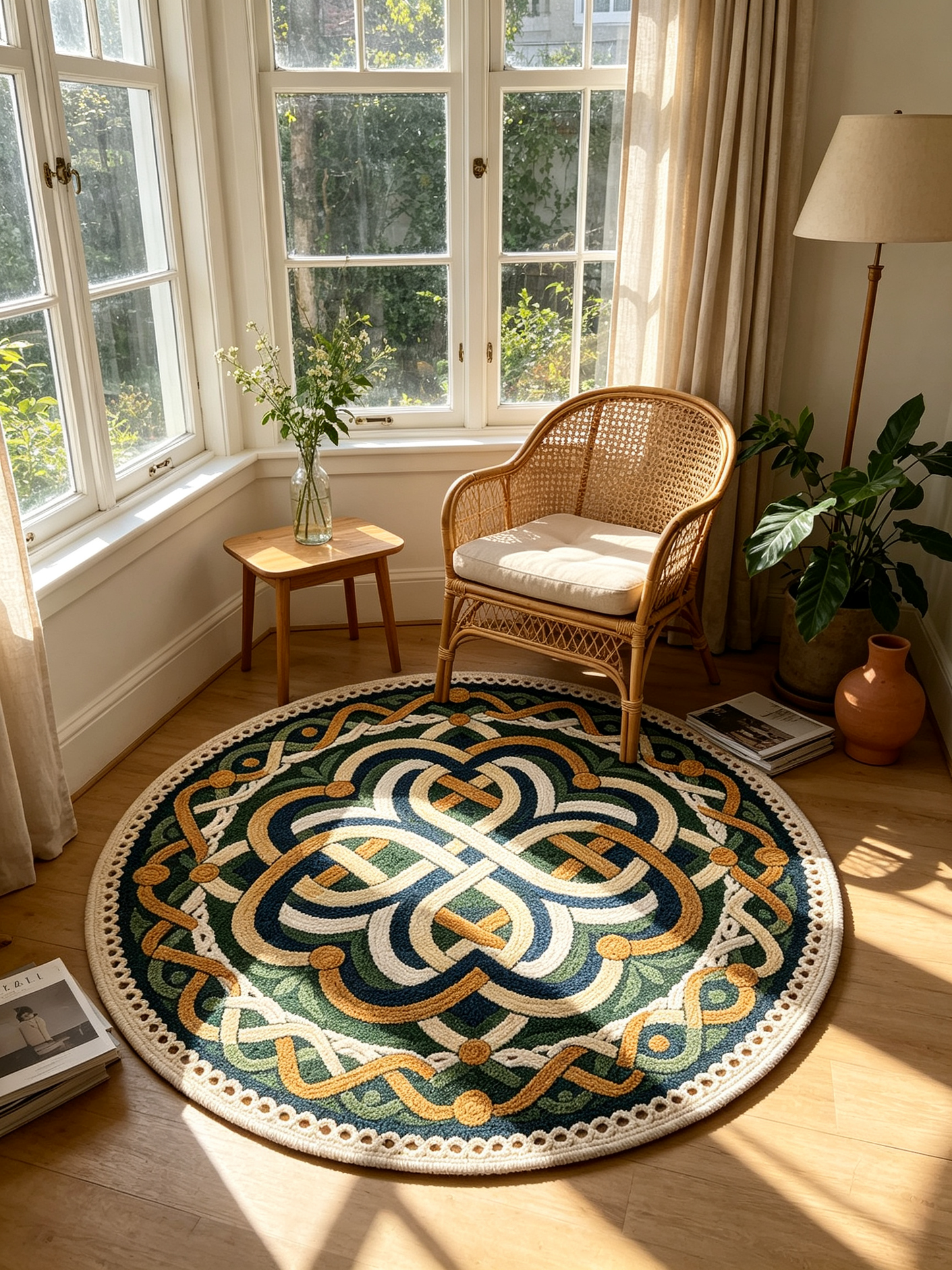 Celtic Knot Round Area Rug