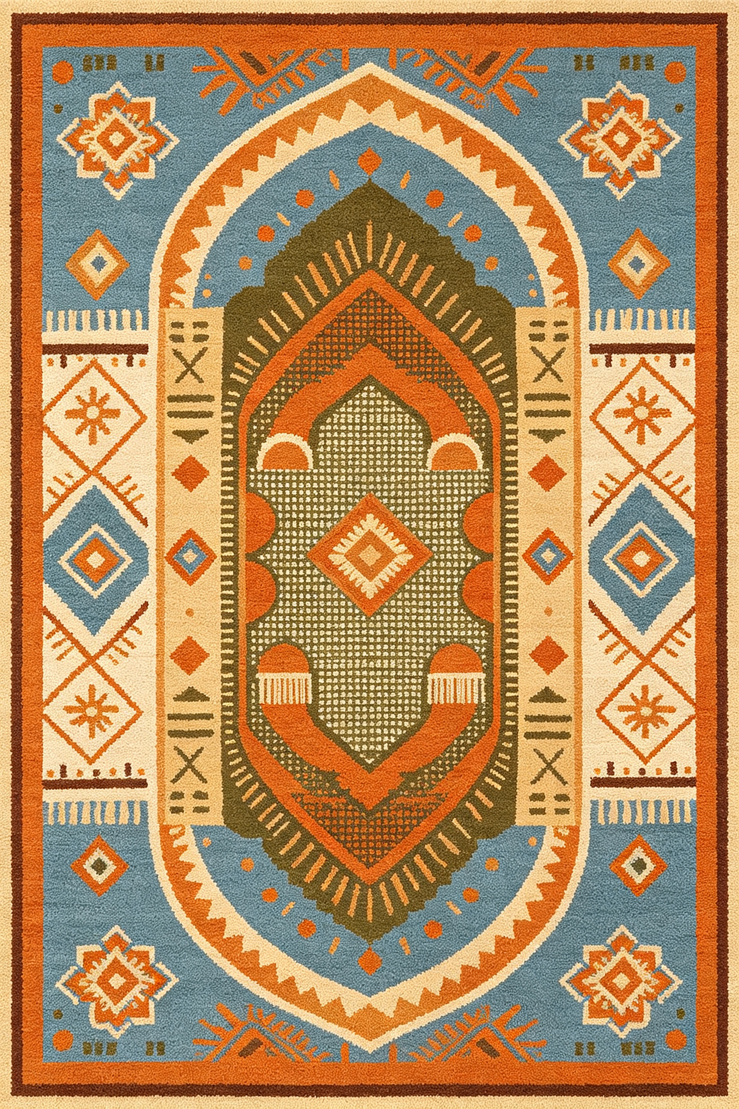 Bohemian Tribal Medallion Area Rug