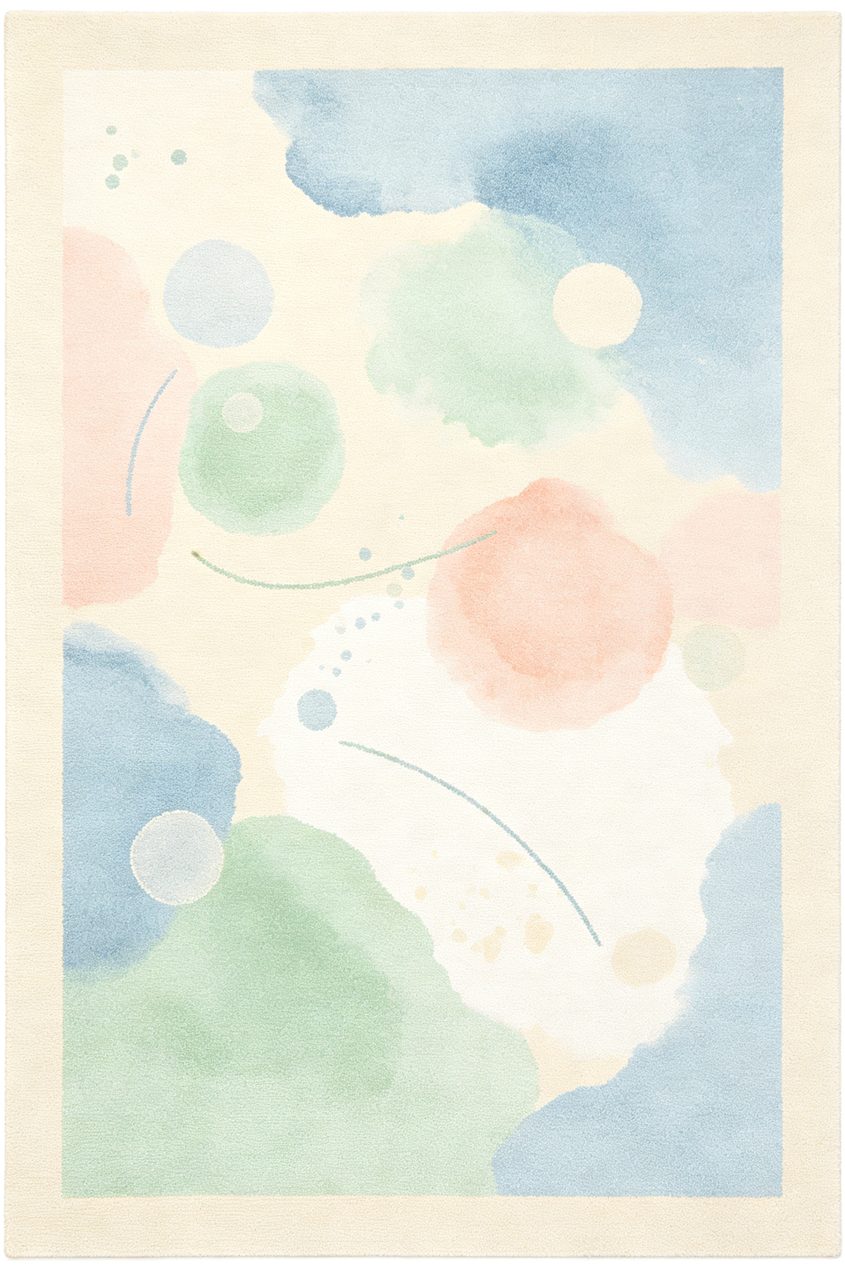 Soft Watercolor Abstract Blot Area Rug
